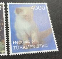 トルクメニスタン 1998年発行 ネコ 切手 未使用 NH_画像10
