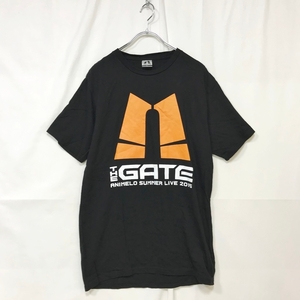 THE GATE 半袖Tシャツ ライブTシャツ ライブグッズ アニメロサマーライブ ブラック 黒 サイズL 綿100% メンズ