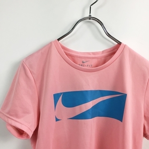 NIKE/ナイキ 半袖 Tシャツ ピンク ビックロゴ サイズM レディース フィットネス筋トレヨガ