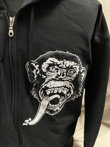 Gasmonkey Garage Chuck Parker Hoody Мужчины и женщины M Black x White Gasmon Key Garage Hot Rod Chopper