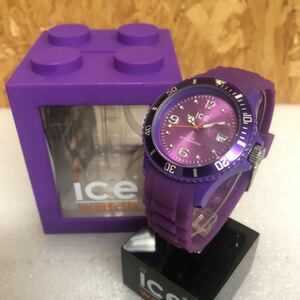 □/ice watch/アイスウォッチ/廃盤品番/新品未使用/ケース付き/sili forever/腕時計/電池交換済/パープル/紫/ユニセックス/SI.PE.U.S.09/