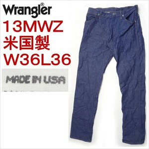 ラングラー Wrangler 13MWZ カーボーイカット ジーンズ 米国製 W36L36 36インチ MADE IN THE USA