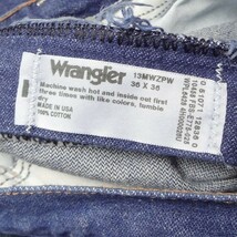 ラングラー Wrangler 13MWZ カーボーイカット ストレート ジーンズ 米国製 MADE IN THE USA W36インチ_画像3