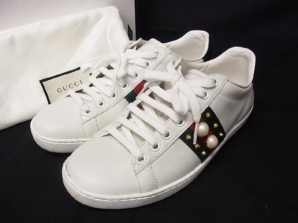 ヤフオク! -「gucci スニーカー レディース」(グッチ) (く)の落札相場 オンライン卸売価格 レディース グッチ Gucci スニーカー ブラック サイズ:36 キャンパス スニーカー