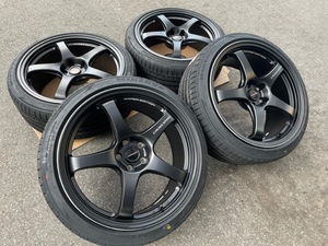 新品セット クロススピード CR5 18インチ 8.5J+45 5-100 215/40R18 86 BRZ 50プリウス カローラスポーツ カローラツーリング ウィッシュ