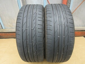 B7024 ブリヂストン TURANZA T001 225/40R18 92W 中古 タイヤ 2本 ♪ トランザ BRIDGESTONE