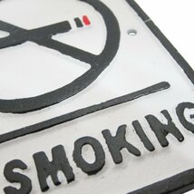 サインプレート アイアンプレート 案内 NO SMOKING 禁煙 タバコ_画像3