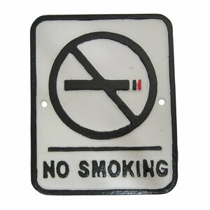 サインプレート アイアンプレート 案内 NO SMOKING 禁煙 タバコ