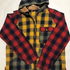 DE-NA-LI パーカー チェック フーディー ジップアップ