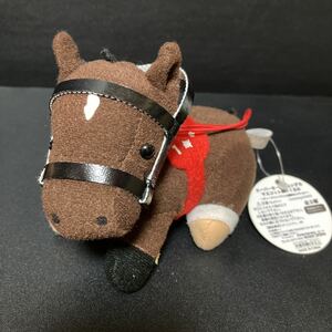 スーパーホース ちょいデカ マスコットぬいぐるみ キズナ ぬいぐるみ マスコット ストラップ キーホルダー グッズ 競馬 ウマ