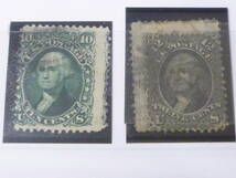 23　A　№4　米国切手　1861-62年　SC#63-71の内　計6種　使用済・F　【SC評価 $500】_画像3