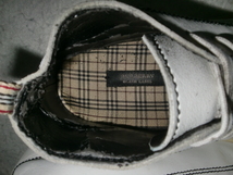 ★訳有 BURBERRY BLACK LABEL レザースニーカー 42 バーバリー ブラックレーベル キャップトゥミッドタイプレザースニーカー BLUE LABEL _画像6