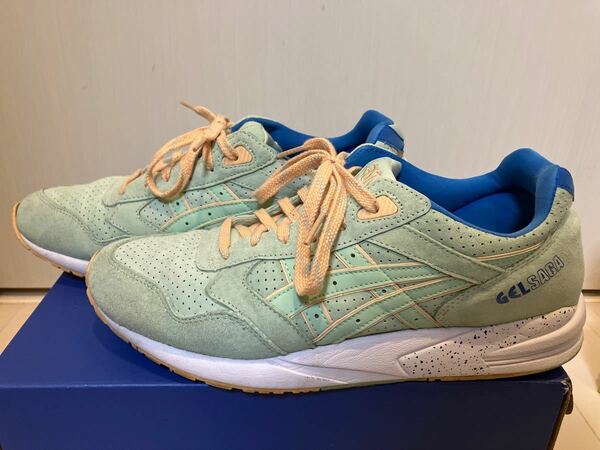 アシックス タイガー ゲルサガ スモークグリーン27センチ(asics Tiger GEL SAGA ゲルライト3 ゲルカヤノ)