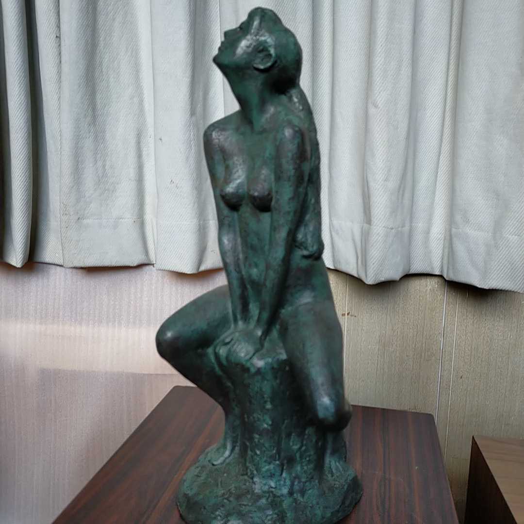 ブロンズ製裸婦像 山崎正義 京都を代表する彫刻家 清々しい裸婦像