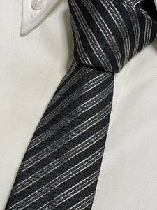  almost unused "Dior" Dior Homme stripe narrow tie Eddie abrasion man brand necktie 210331
