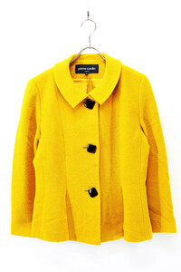 Used Womens 80s-90s Pierre cardin Yellow Wool Jacket Size M 相当 古着