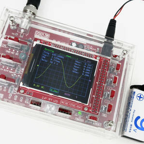 《国内発送・送料無料》DSO138　基板完成品オシロスコープ　＆　アクリルケース(要組み立て）　電池アダプタセット　パーツ