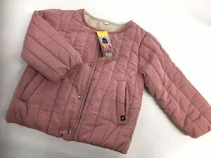  girl Kids jacket 100 pink fleece ound-necked 