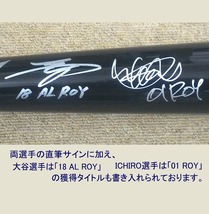 史上初 満票 MVP 2回獲得！■【世界12本限定！】OHTANI × ICHIRO『W直筆』「サイン」＋「ROY」書込入バット（MLB機構認証登録）□検：大谷_画像3