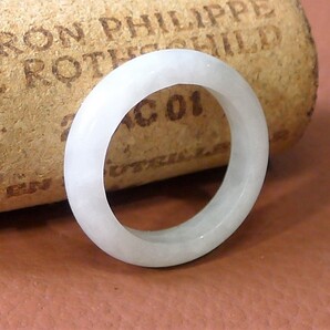 J917 ヒスイ 翡翠 リング 指輪 9号 ミャンマー ジェイド ジェダイト 送料無料