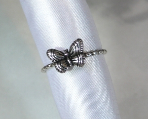SR1191 ring silver 925. ring 15.5 number chou butterfly . butterfly free shipping 