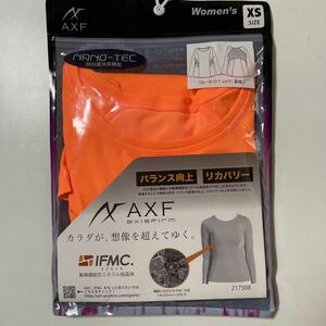 AXF axisfirm レディース　クルーネックTシャツ　長袖　サイズXS オレンジ