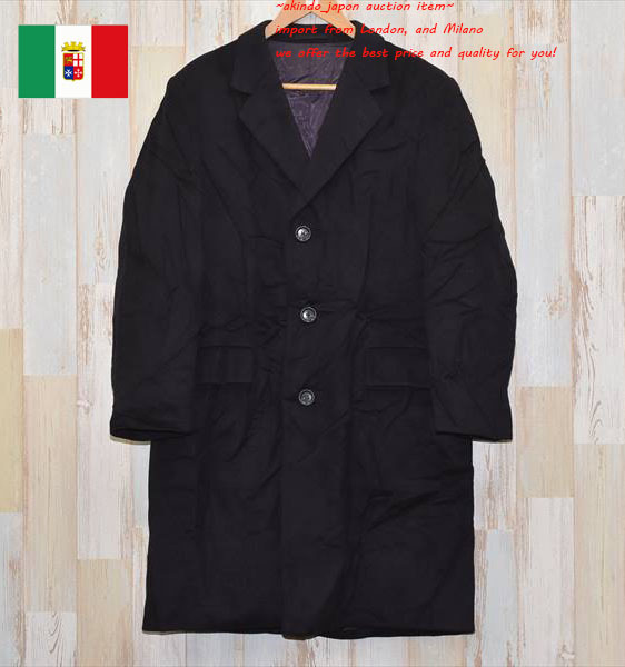 Crombie クロンビー ☆ カシミヤ100% ロングコート ブラック コート-