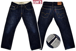 K-3848★超美品★Levi's リーバイス 00504-0180 504★濃紺インディゴ染め 赤耳 セルビッチデニム 革パッチ Rタブ ストレートジーンズ W-30