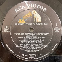 ●即決LP Harry Belafonte / Returns To Carnegie Hall jv3333 米オリジナル、Dg Mono ハリー・ベラフォンテ_画像3