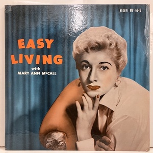 ●即決VOCAL LP Mary Ann McCall / Easy Living jv3379 米オリジナル Dg X20機械/Rvg手書き刻印 メリー・アン・マッコール