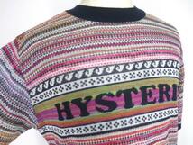 HYSTERIC GLAMOUR ジャガードボーダー半袖ニットプルオーバー / ヒステリックグラマー カットソー セーター [B50485]_画像3