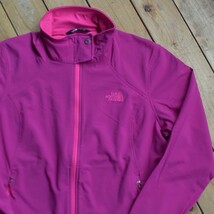 USA古着 ノースフェイス The North Face ソフトシェルジャケット レディース XLサイズ 撥水性 伸縮性 ピンク アウトドア キャンプ J2122_画像1