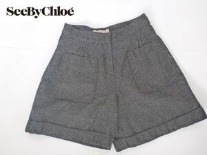 美品 SEE BY CHLOE　シーバイクロエ ★グレー系ツイード　ショートパンツ　38　S相当