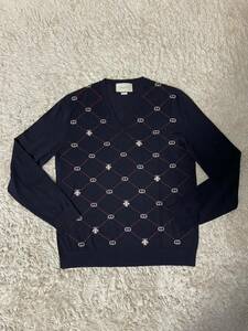 GUCCI Gucci V neck knitted wool 100% L