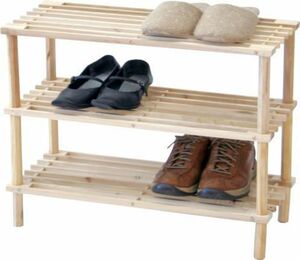  shoes rack 3 step -B less painting natural 79104-83520