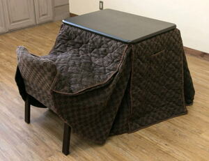 Kotatsu 70x50 см шириной тип высокого типа набор 3 часа (с стулом / подвесной тканью) Высота 3 шага Регулируемая Saka-S308 BR BR