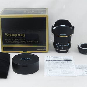 ★新品級★SAMYANG サムヤン 14mm F2.8 ED OLYMPUS フォーサーズ ソニーEマウント変換アダプター付き♪