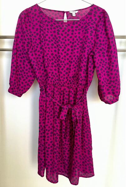 美品 フォーエバー21 ワンピース 花柄 七分袖 s