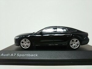 ■アウディ特注 I-Scale 1/43 Audi A7 Sportback A7 スポーツバック ブラック (Myth Black)　ミニカー