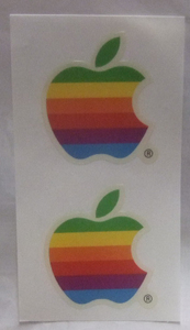 #Apple seal ( Rainbow color, cardboard size approximately 9.5cm x approximately 13.5cm).