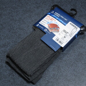 ホールアース Whole Earth CABLE KNITLEGGINGS WE28HD31 チャコールグレー レディースM タイツ レギンス 新品タグ付き