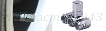 ■送料無料 即決■エアバルブ 4個セット チタングレー アルミニウム製 キャップ ホイール タイヤ 汎用 灰色 アルミ エアーバルブ 26_画像2