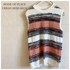 SENSE OF PLACE URBAN RESEARCH 春ノースリーブニット CA38