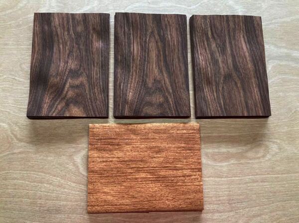 ローズウッド、カリン突板90枚、送料無料!天然木 220mm×150〜165mm×0.2mm DIY工作ギター楽器テーブル脚インテリア家具スピーカー椅子