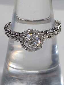 Pt900 diamond (0.716ct) fashion ring 