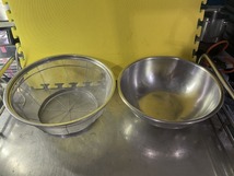 ◆H◆ボウル直径48.3ｃｍ◆ザル直径19.0ｃｍ◆ステンレス◆厨房用品◇飲食店◆調理器具◆厨房用◇調理道具◆_画像1