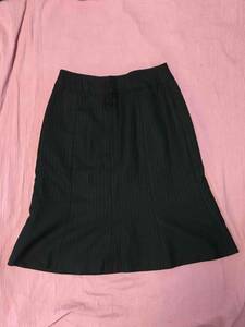 *C rank *[ used ]BONMAX_5 number _ skirt /AS2245/bon Max / stripe / lovely OL uniform / stylish company office work clothes 
