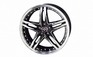 KYOHO/共豊 STEINER LSV ホイール ブラック×ポリッシュ 18インチ×8.0J＋47 5H114.3 入数：1台分(4本)