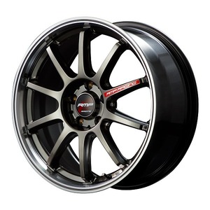 MID RMPレーシング R10 ホイール レーシングチタンシルバー/リムポリッシュ 18インチ×7.5J ＋50 5H114.3 国産車 入数：1台分(4本)