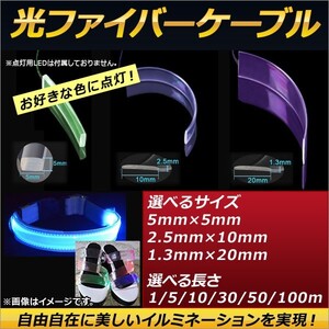 AP 光ファイバーケーブル スクエア型 1.3mm×20mm 30メートル 自由自在に美しいイルミネーションを実現！ AP-UJ0177-1.3X20-30M